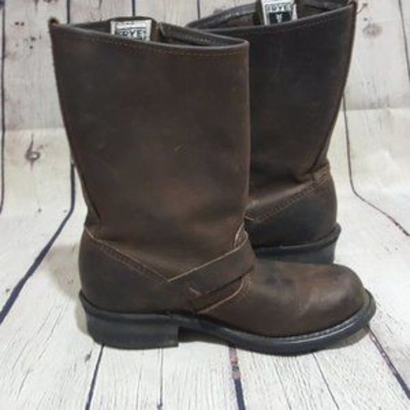 Frye Brown Combat & Moto Boots - Picture 2 of 9